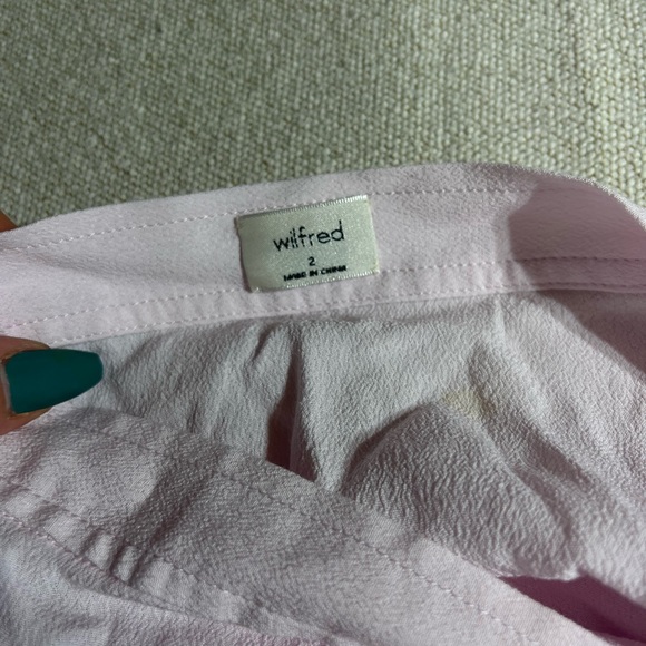 Aritzia Wilfred Amelie Button Skirt LIGHT PINK - Picture 4 of 8